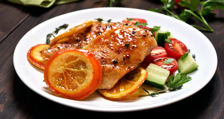 Putenschnitzel mit Orangen-Senf-Honig-Sauce - gustoreich.at