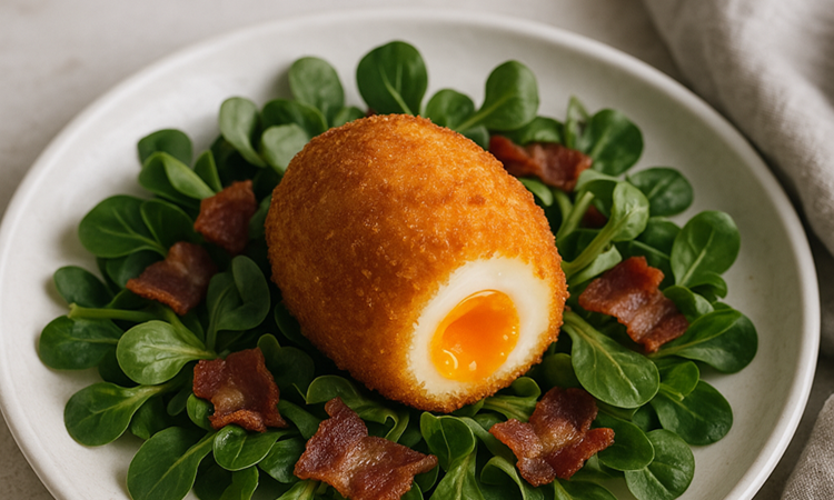 Knusprige Osterfreude: Gebackenes Ei auf Vogerlsal - gustoreich.at