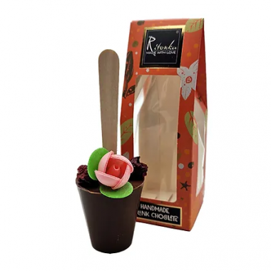 Bitter Trinkschoko Stick - Blume, Kirsche - vegan