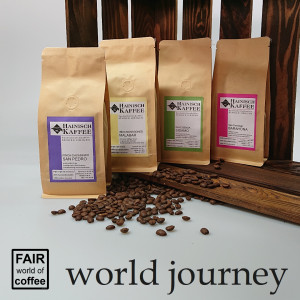 "coffee world journey" Kaffee-Kennenlernpaket (4 x 250g Kaffeebohnen)