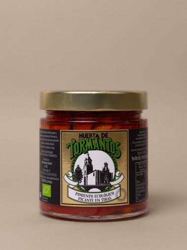 Eingelegte spanische pikante rote Pimientos Bio