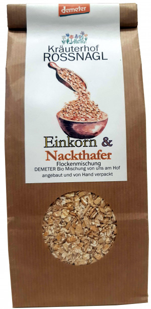 Einkorn & Nackthafer Müslimischung, Demeter, Bio, 500g, Müslimischung