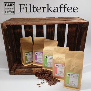 Filterkaffee Kennenlernpaket (5 x 250g - Kaffeebohnen)