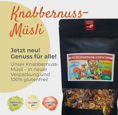 Knabbernuss-Müsli: Apfel-Zimt (glutenfrei)
