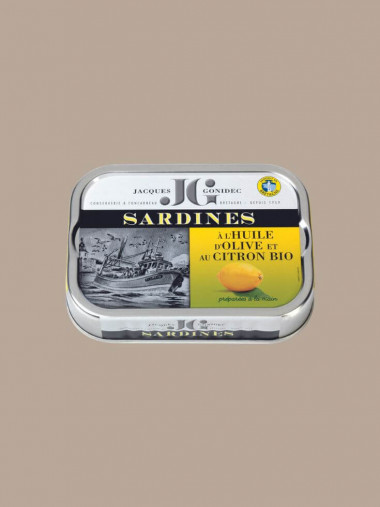 Sardinen in Bio-Olivenöl mit Bio-Zitronen