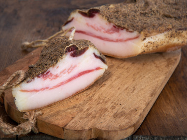 Guanciale vom schwarzen Schwein