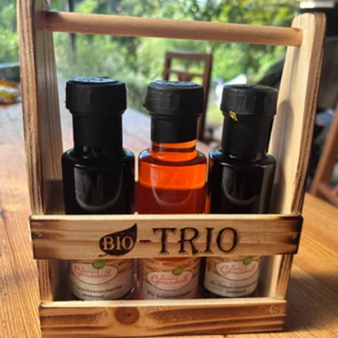 Bio Trio Verdünnsaft (Heidelbeeren/Vanille, Goldmelissen, Himbeer/Zitronenverbene)