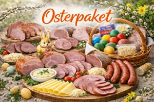 Der komplette Osterkorb | Fleisch, Wurst, Käse & Schokohase