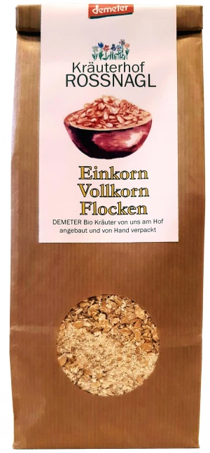 Einkorn Vollkornflocken, Demeter, Bio, 500g