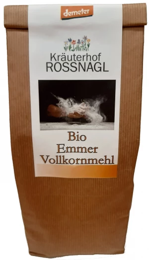 Emmer Vollkornmehl, Demeter, Bio, 1000g