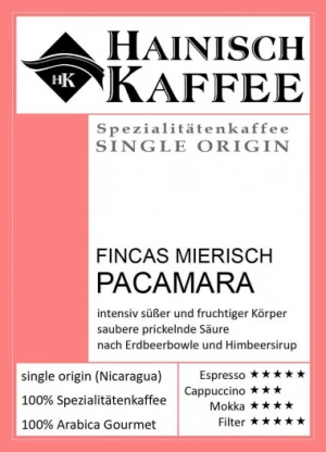 Fincas Mierisch Pacamara (500g - Kaffeebohnen)