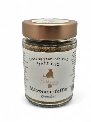 Gattino's Zitronenpfeffer gemahlen – 80 g, würzig & erfrischend
