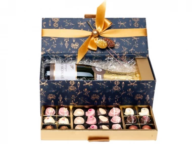 Geschenkbox Vom Himmel gezaubert (Champagner mit Pralinen)