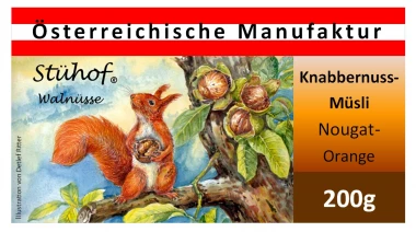 Knabbernuss-Müsli: Nougat-Orange (glutenfrei)