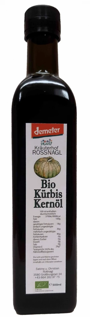 Kürbiskernöl, Demeter, Bio, 500ml