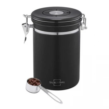 Luftdichte Kaffeedose 500g aus Edelstahl mit Aromaventil für volles Aroma
