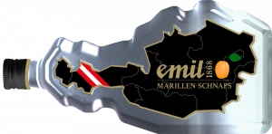 emil 1868 Marillen Schnaps 35%vol 700ml Österreich Flasche