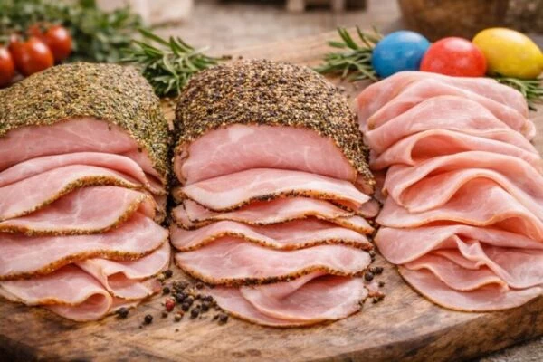 Oster Schinken Pfeffer/Kräuter/Natur hauch dünn geschnitten und aufgelegt je 150g
