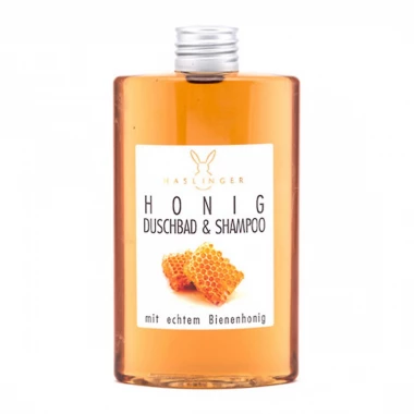Shampoo und Dusche Honig von Haslinger mit echtem Bienenhonig 200ml