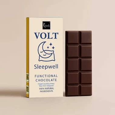 VOLT Sleepwell – Zartbitterschokolade mit Passionsblume, Lavendel & L-Tryptophan