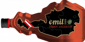 emil 1868 Zirben Schnaps angesetzt 30%vol 700ml Österreich Flasche