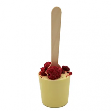 Weiße Trinkschoko Stick - Himbeeren - vegan